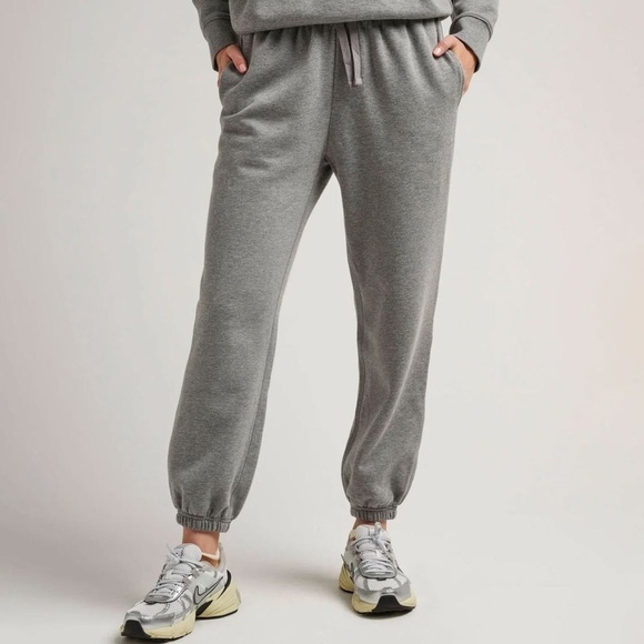 West & Grey The Label Jogger Sweatpants Size Medium Grey Wool Blend - Picture 1 of 5